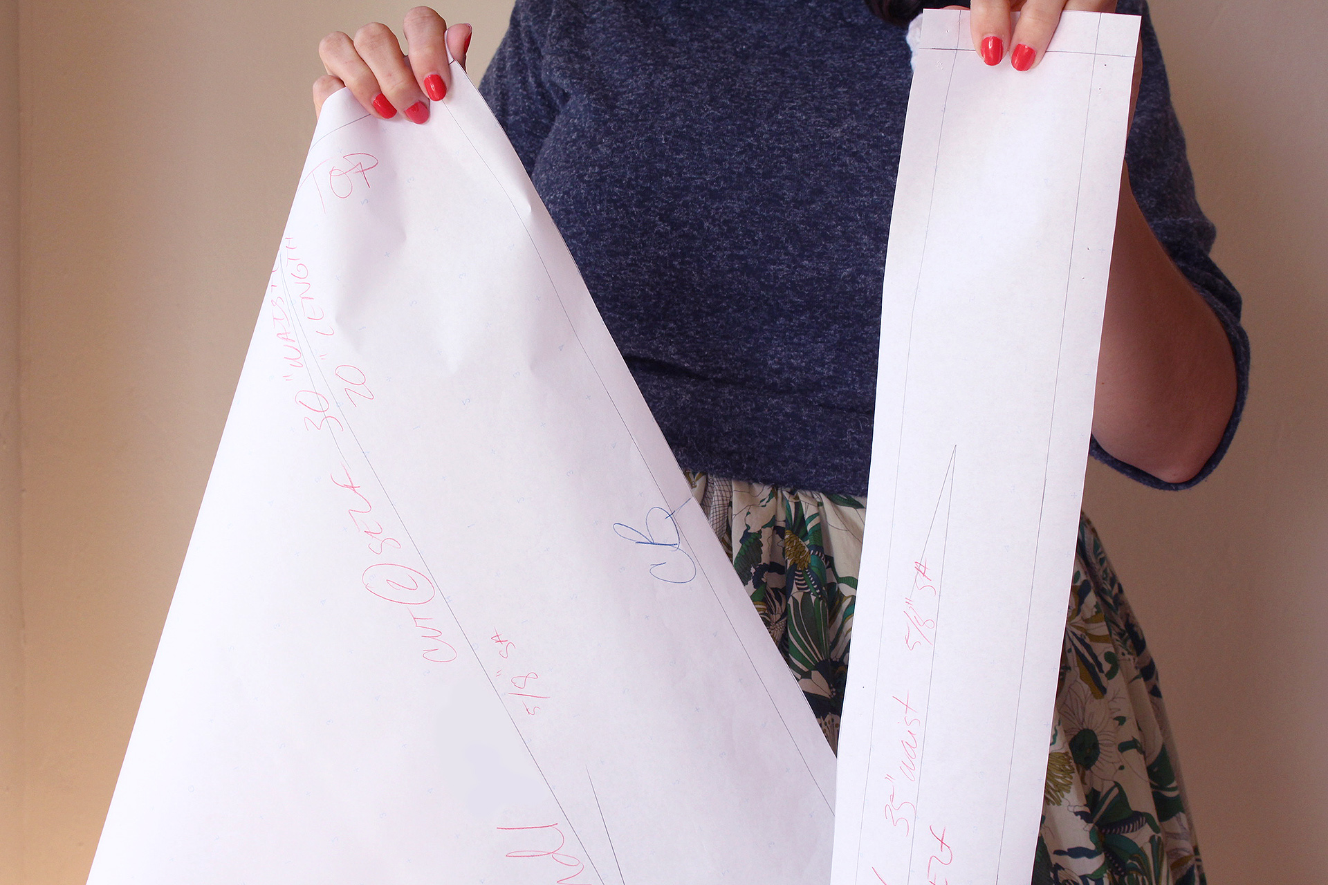 Dirndl Skirt, pattern pieces | @vintageontap