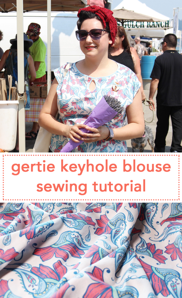 Sewing video tutorial to learn how to make the Gertie Keyhole Blouse! | Vintage on Tap