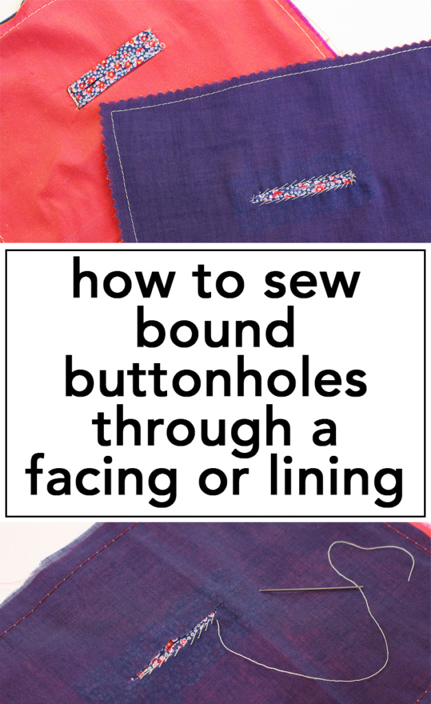 How to Sew Bound Buttonholes Through a Facing or Lining, video tutorial and walkthrough for making perfect buttonholes in your favorite coat! | Vintage on Tap