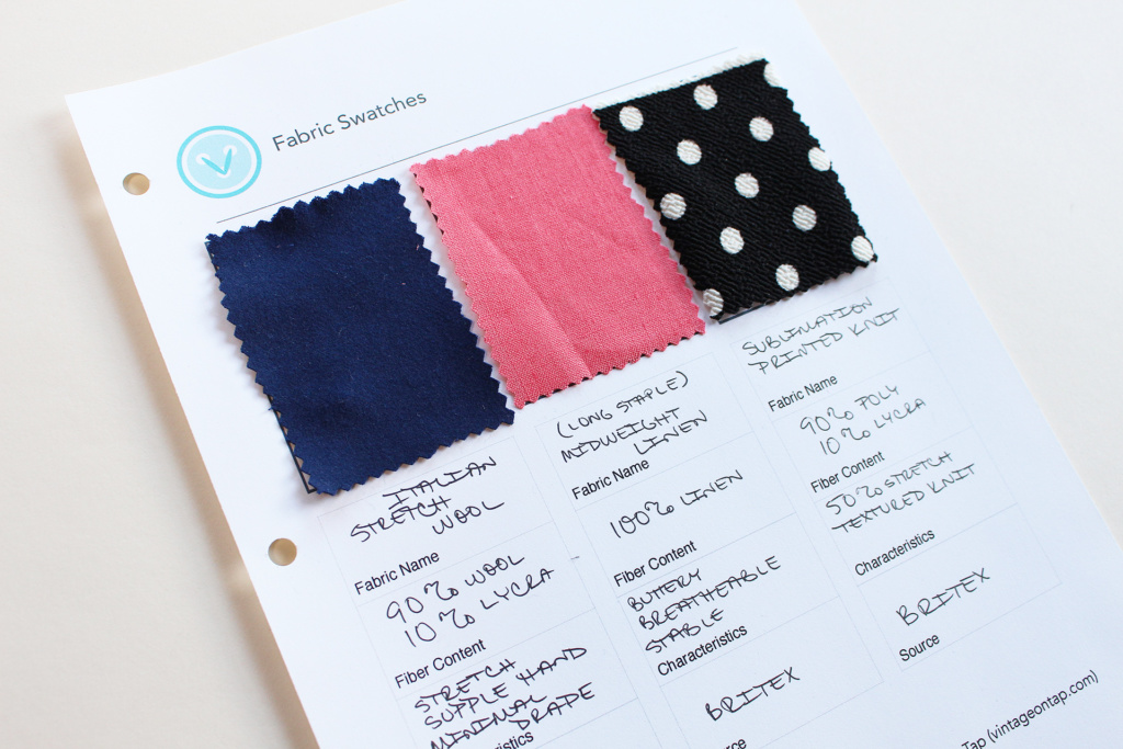 Fabric Swatch Book, Free Download | Vintage on Tap